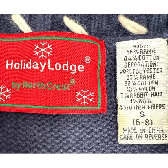 Holiday Lodge North Crest Women’s Full Zip Sweater Cardigan Ski Lodge Sz S 6/8 - Picture 9 of 14